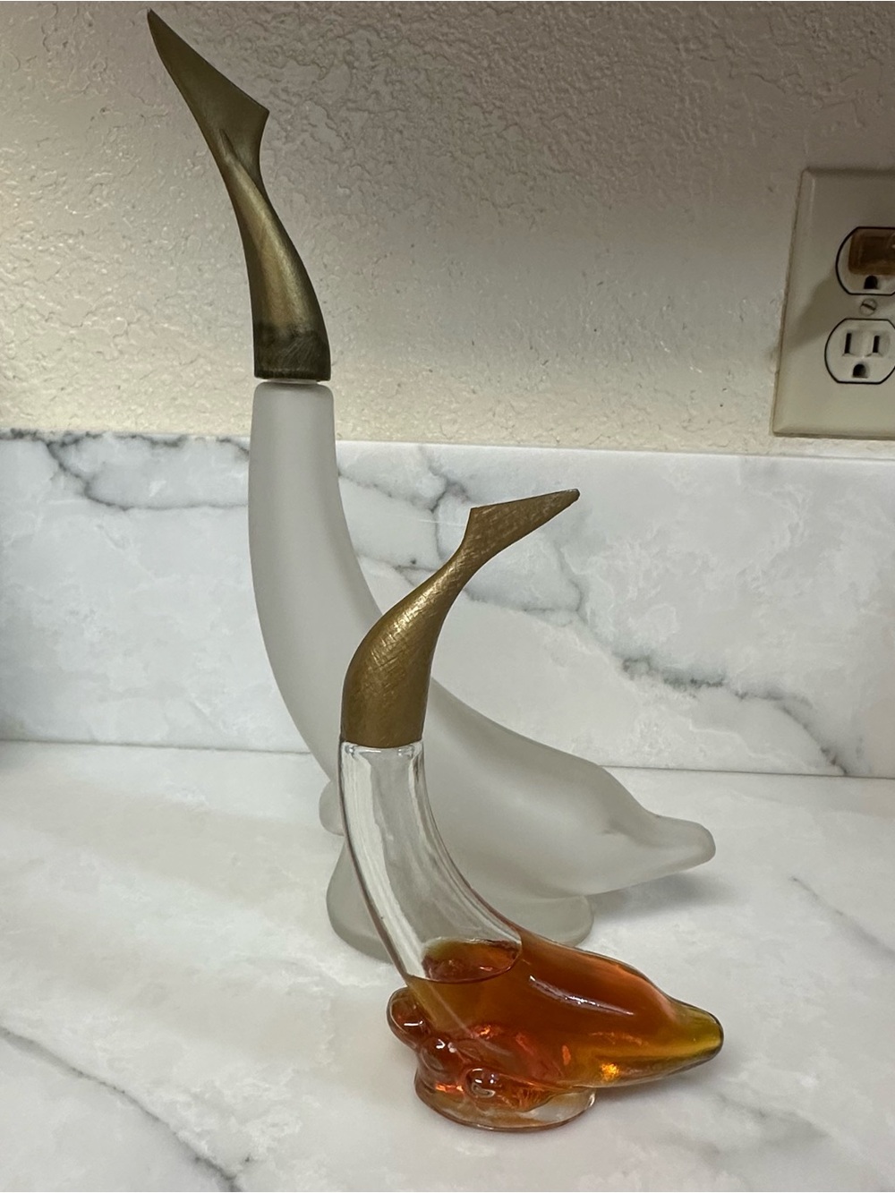 Set Of Two Vintage Avon Dolphin Bottles No Box.